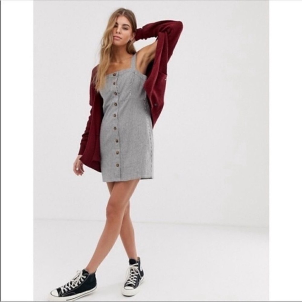 Hollister Black and White Striped Mini Dress